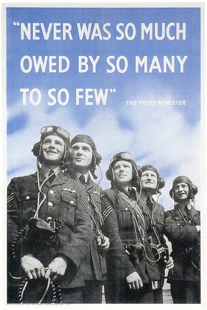 RAF pilots RAF pilots - Churchill celebrated in his speech